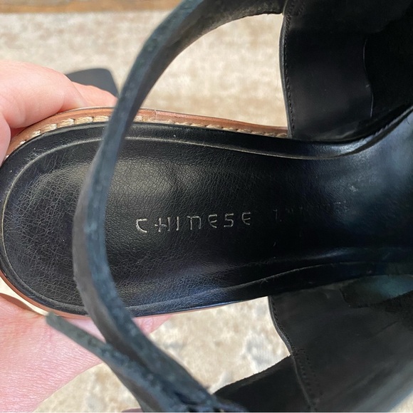 Chinese Laundry Caleb Calvin Black Shooties Open Toe Sandals Block Heel: 7 - Picture 8 of 10